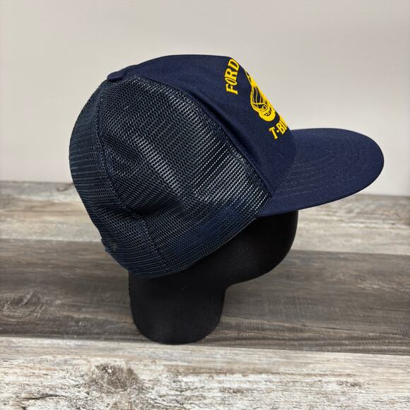 Vintage Ford-UAW T-Bird Team Navy Mesh Back Adjustable Trucker Hat Made‎ In USA - Picture 4 of 6